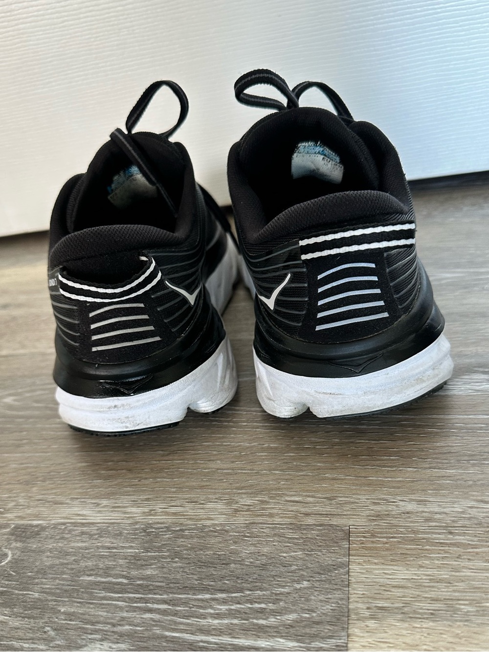 Hoka Bondi 7 Black White womens Running Shoes sneakers 6.5 walking one one - Picture 5 of 14